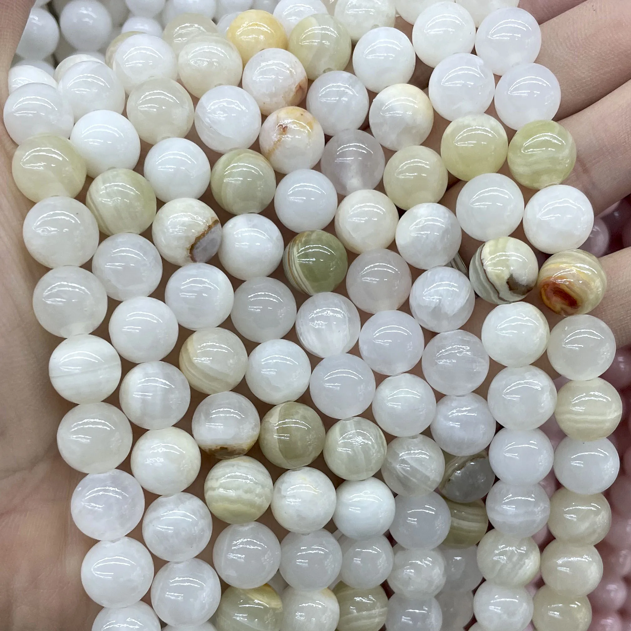 4 6 8 10 12 MM Natural Stone Afghnistan Chalcedony Round Loose Spacer Beads For Making Jewelry DIY Bracelet Necklace Accessories