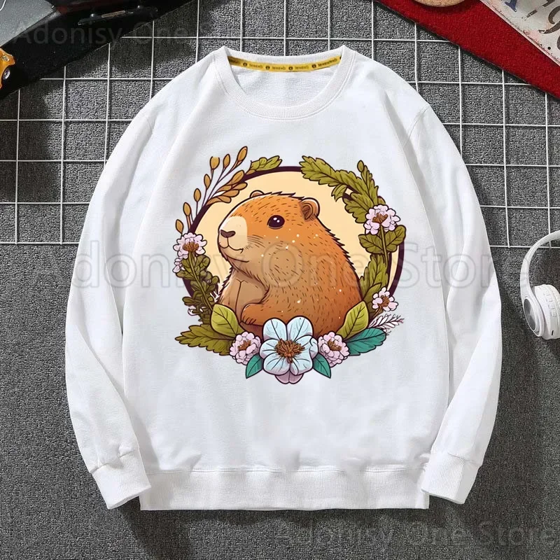 سترة كابيبارا فاشون كلاسيكية مطبوعة للرجال والنساء بقلنسوة، سترة بغطاء للرأس برسومات عصرية، ملابس غير رسمية بقلنسوة