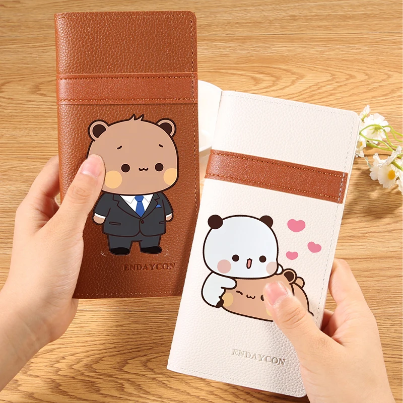 Bubu Dudu Women Men Card Holder Print Coin Purse Yier Bear Panda Portable Card Wallet with Multi Card Slots Mini Pouch Gift