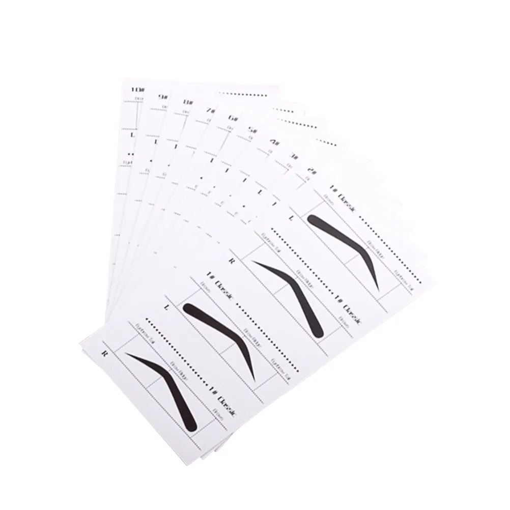 

10 Pcs Eyebrow Card Grooming Stencils Template for Women Shaper Variety Tool Guide