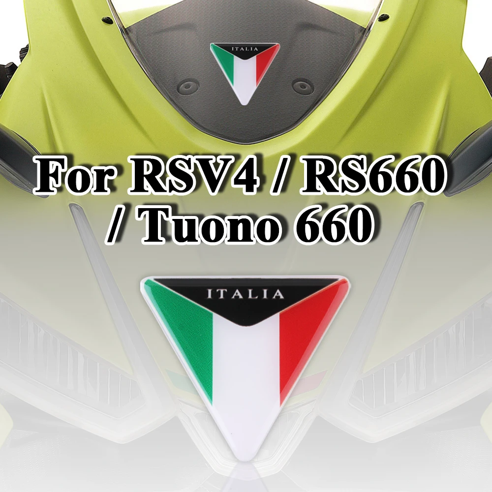 3D Resin Motorcycle Stickers Reflective Decals Italia Flag Emblems For Aprilia RSV4 RS660 RS475 RS125 Tuono 660 V4 Accessories