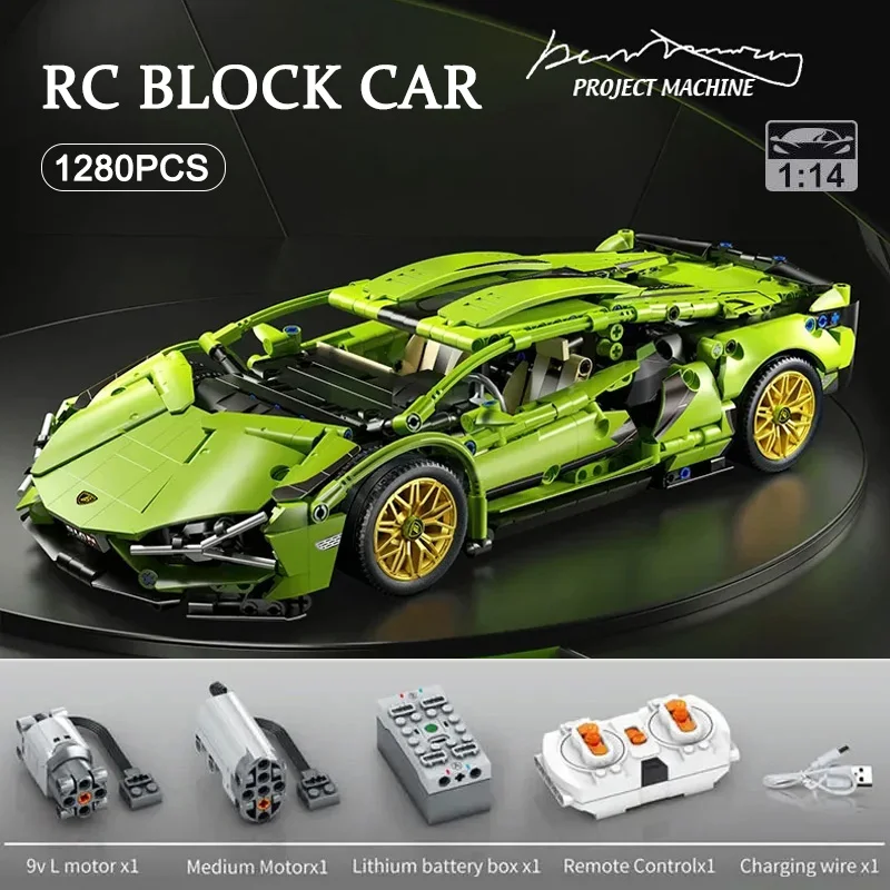 Technical APP Remote Control Sport Cars Building Sets MOC Speed Vehicle Supercar Building Blocks Collectible Model Car Toys Kits