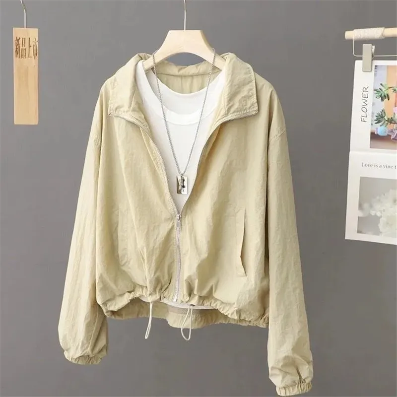 Sun-Protective Clothing Coat Women Summer 2025 New Thin Outerwear Short Loose Simple Overcoat Versatile Sunscreens Jacket Female