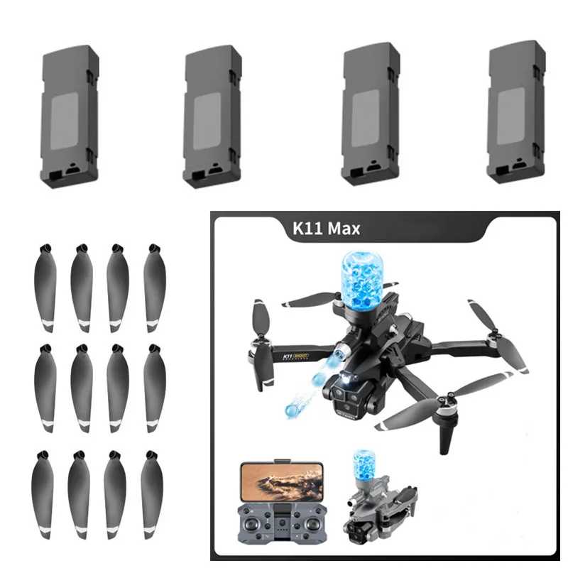 K11 MAX RC Drone battery/Propeller/USB for K11 MAX Water Bomb Drone Accessories K11 Drone Battery Blades K11 MAX RC Dron Toy