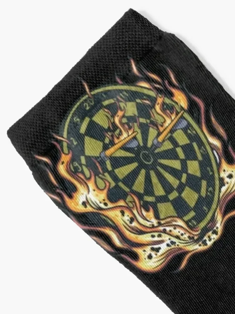 Darts | Burning dartboard Socks cool fashionable floor Socks Man Women's