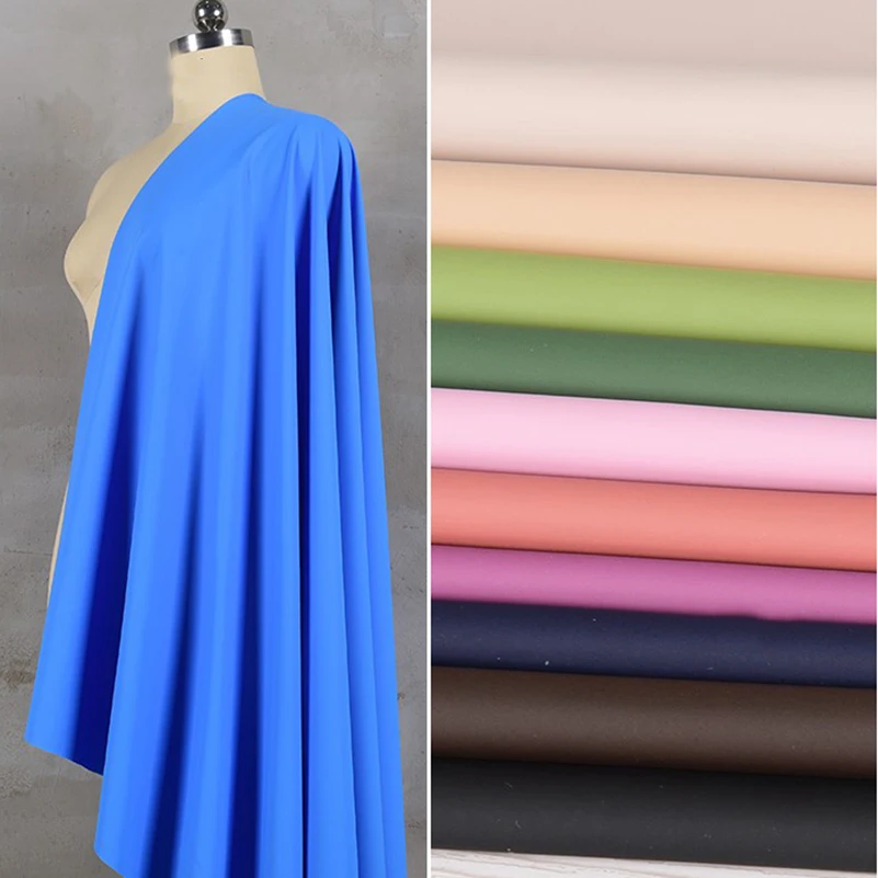 Leather Knitting Fabric High Elasticity on All Sides for Sewing Clothes Silky Soft by Half Meter