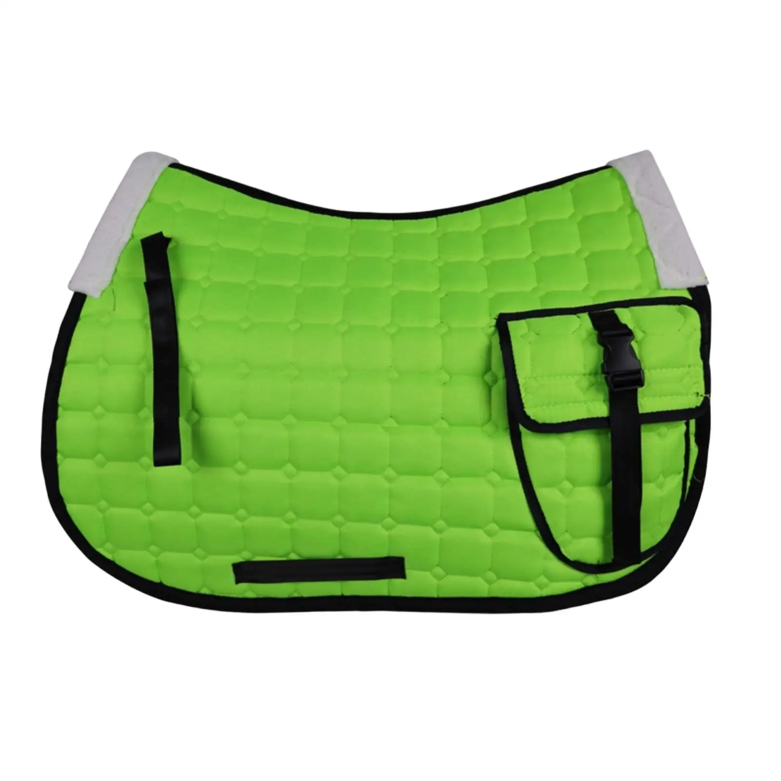 Saddle Pad with Pocket Contoured Quilted Saddle Pad Padded Numnah for Horse