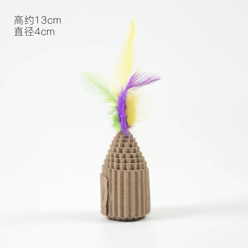 

Cat toys corrugated feather toys, cat toys grinding claws rubbing hair self-hi cat toys