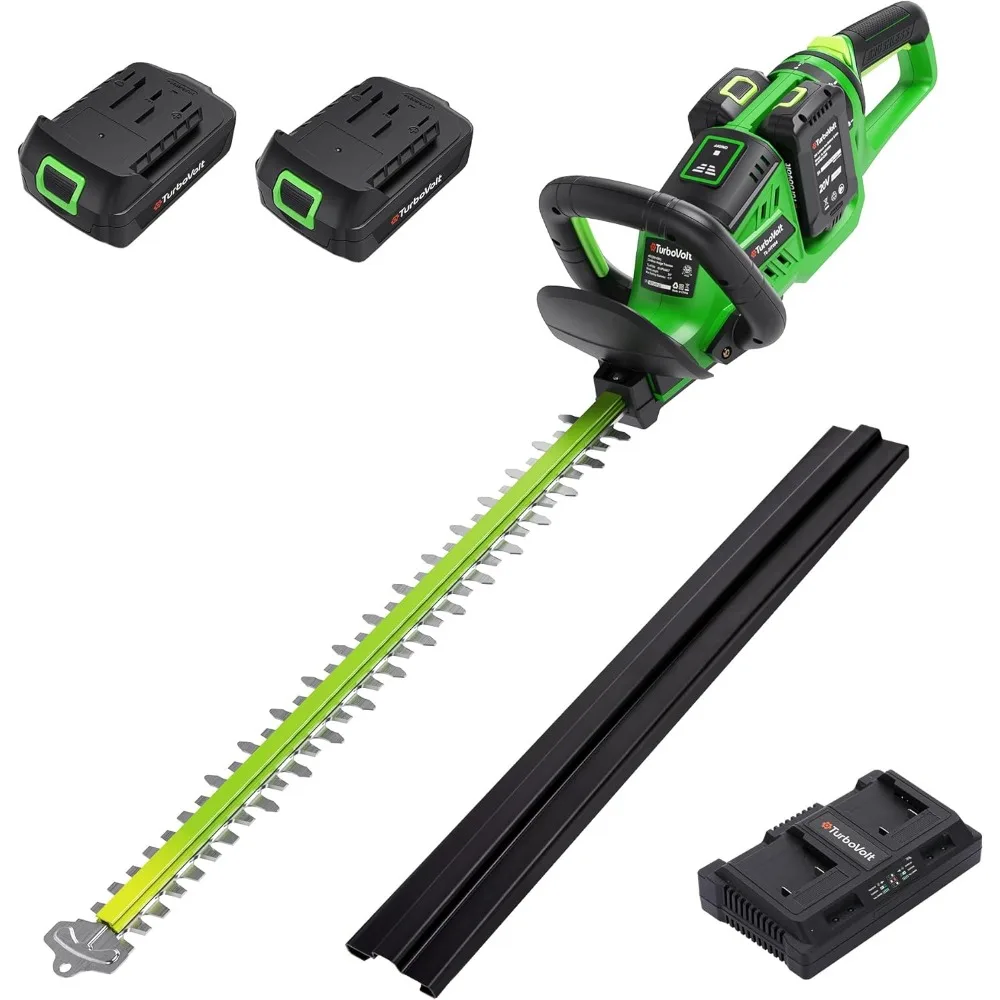 

40V 24" Cordless Hedge Trimmer/Powerful Bush Trimmer, Electric Handheld Hedge Clippers & Shrub Trimmer with 2x2.0Ah Battery and