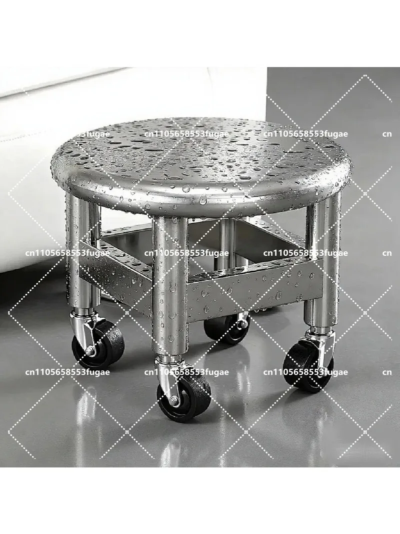 universal-round-low-stool-with-wheels-silent-pulley-toddler-bench-for-kids-household-seat