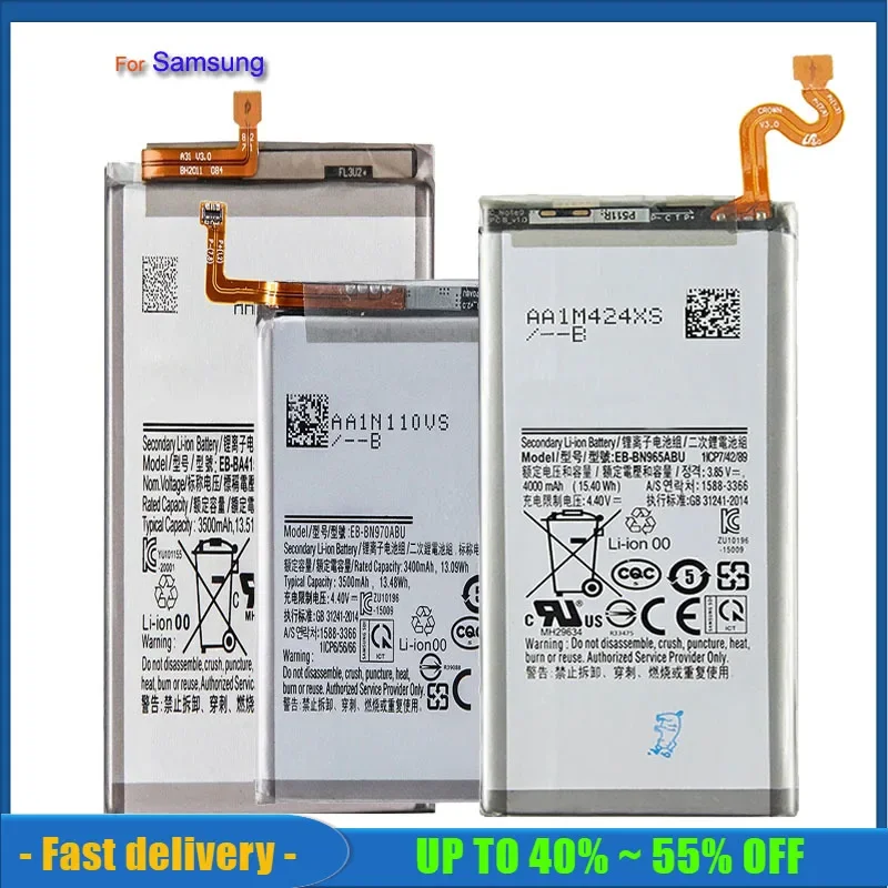 Battery For Samsung Galaxy S10e S10 S9 S8 Plus Note 10 8 S10X S20 Ultra S21 FE S7 Edge S6 S7e S6e A50 A30 A30S S5 G930 Batteries