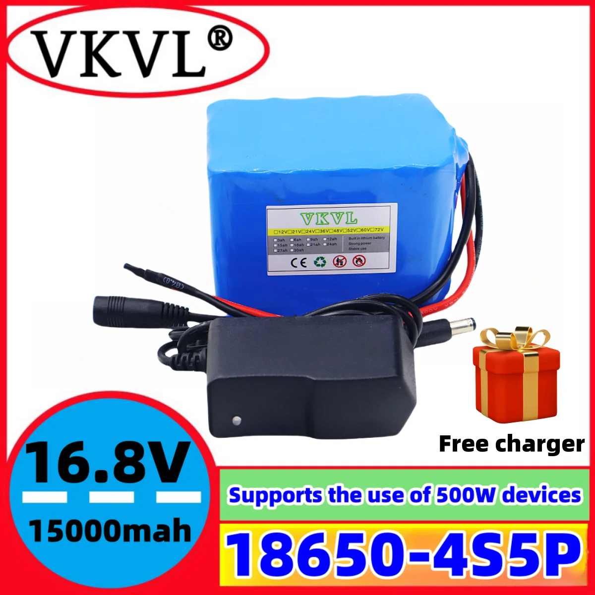 

186504S5P 14.8V built-in BMS 15Ah lithium-ion battery pack suitable for high-power solar energy in 16.8V equipment