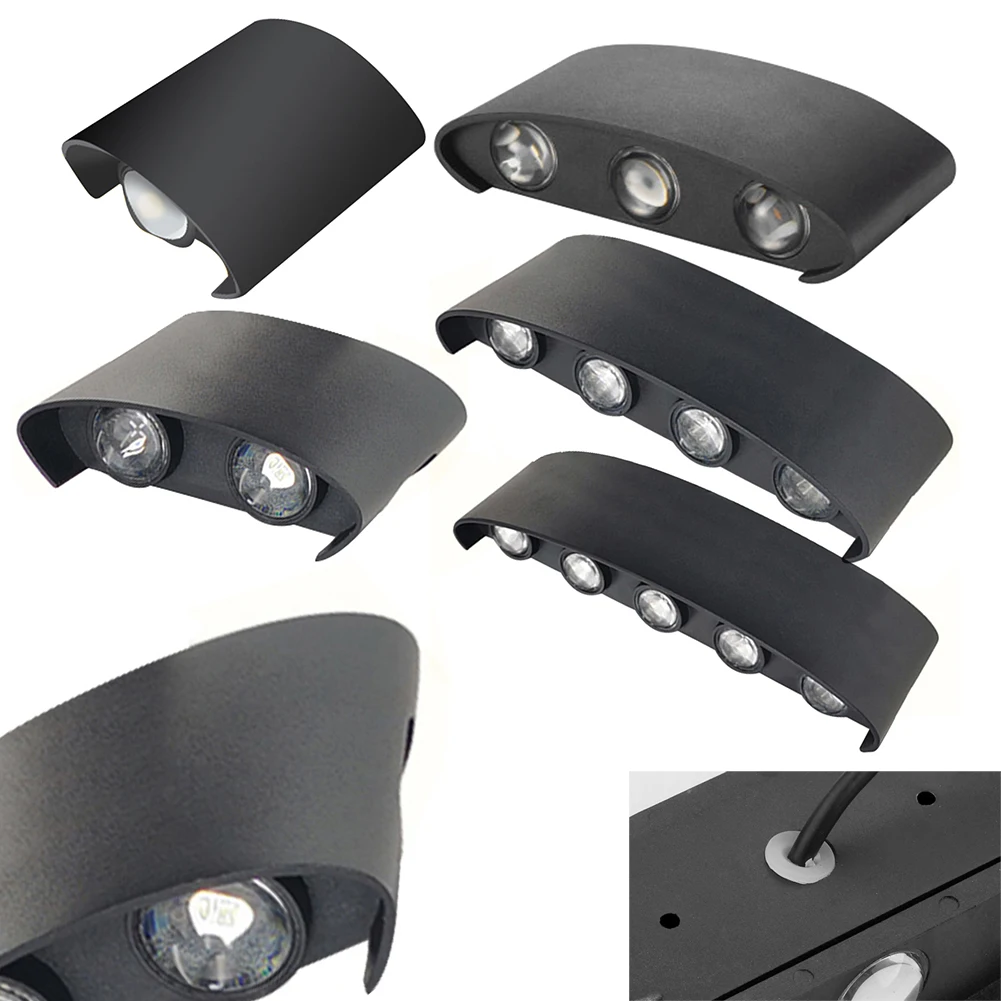 

2W 4W 6W 8W 10W Up Down Light Beam Adjustable Outdoor Wall Light Modern Exterior Light Fixture Sconce Balcony Terrace Decoration