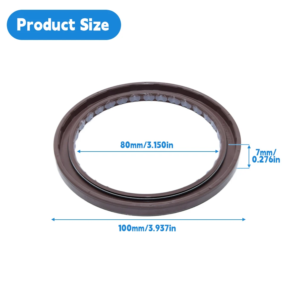 High Quality FKM Pressure Type Oil Seal BAFSL1SF 80*100*7 mm - Double Lip Oil Seal with Spring ﻿