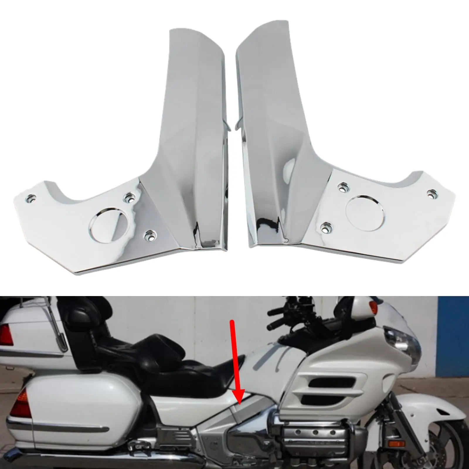 

Universal Motorcycle Fairing Frame Covers ABS Plastic Modification Parts Kit for Honda GL1800 2001-2011 Body