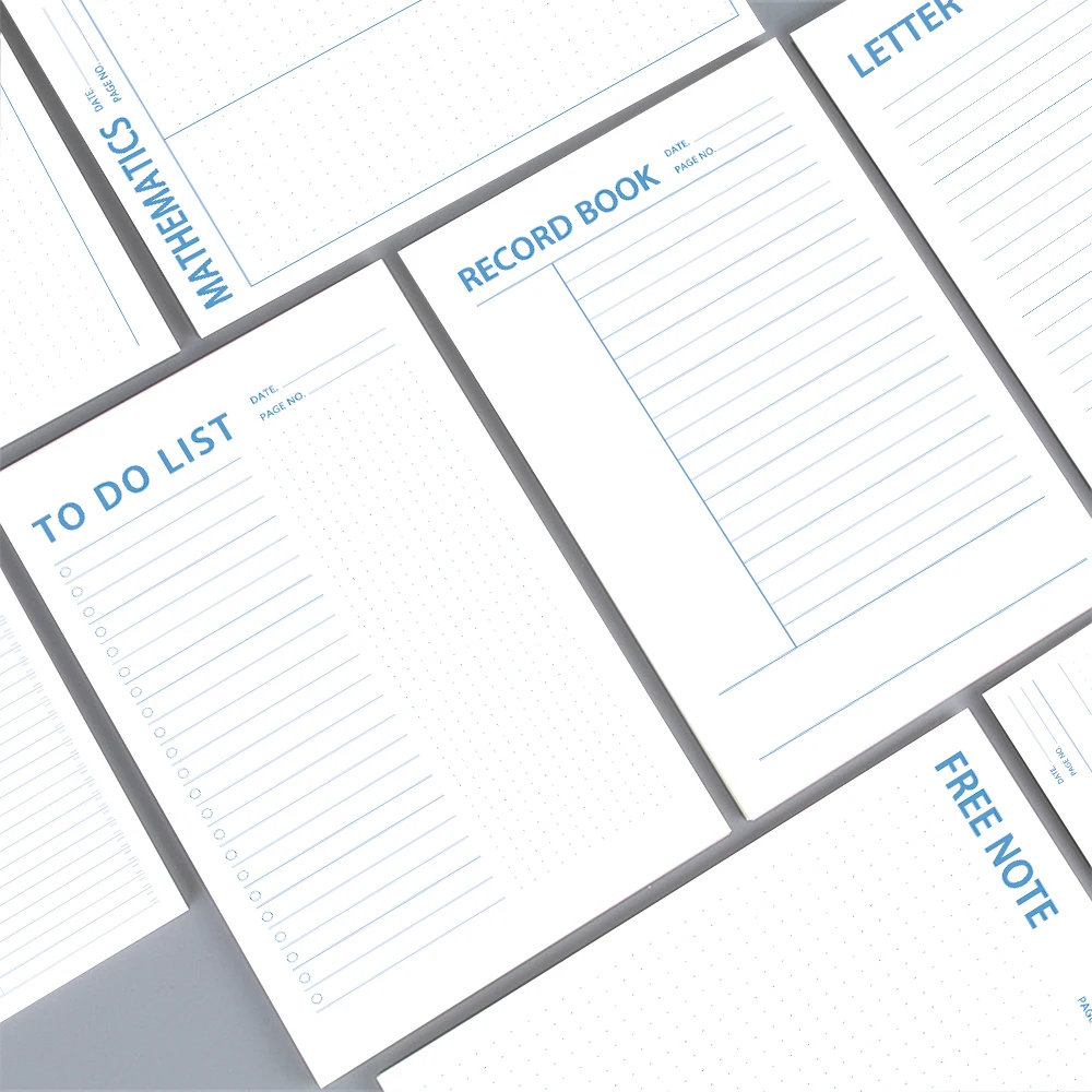 1pc, A5 Tear-Off Notepad, 50 Sheets of 100gsm Heavy Paper, 8.3x5.5 inches, Blue Series, For Planning, Memo Pad, Sticky Notes