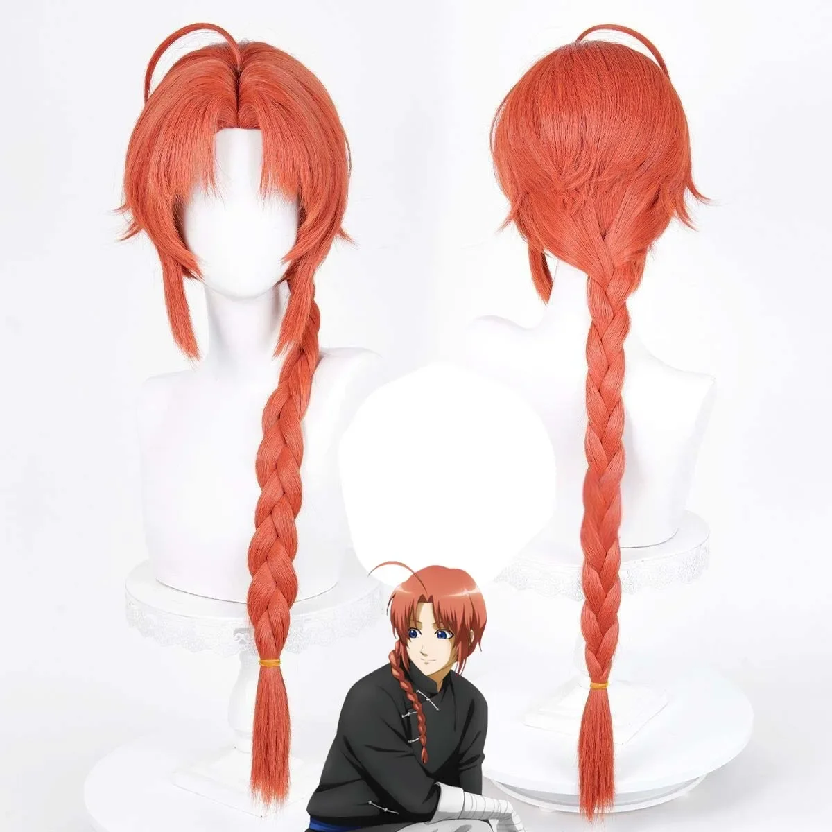 

Хэллоуин Вечеринка Аниме GINTAMA Kamui Косплей Длинный Оранжевый Термостойкий Парик