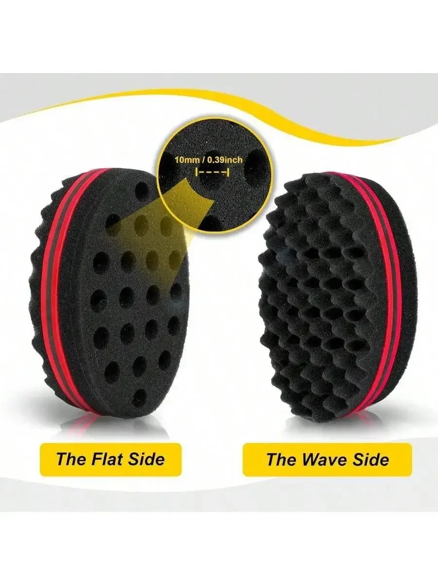 

Dual-Side Curl Sponge Set With Glove Hair Pick And Twist Comb For Adults