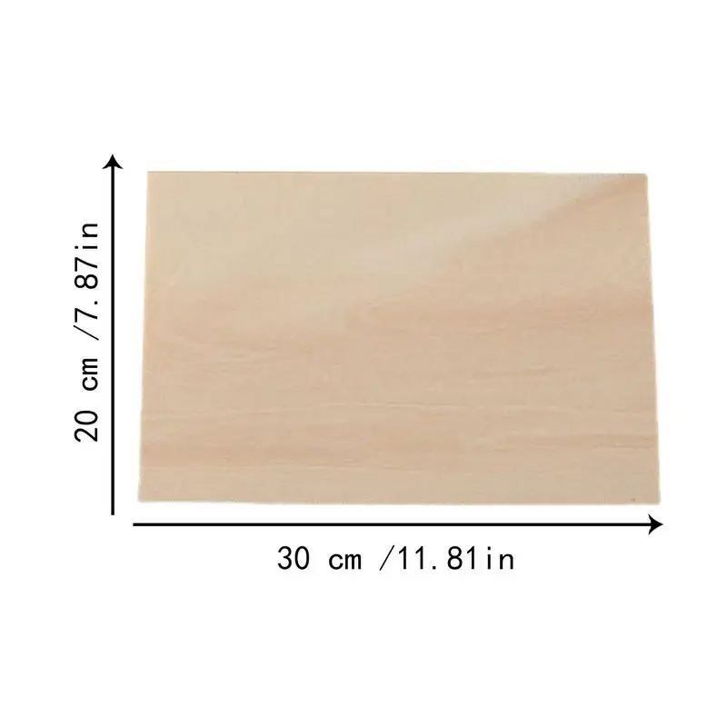 10 Wood Wooden Sheets Unfinished Diy Planks Craft Plywood Board Size Cut Hardwood Slices Boards Slice Plain Basswood Blank Birch