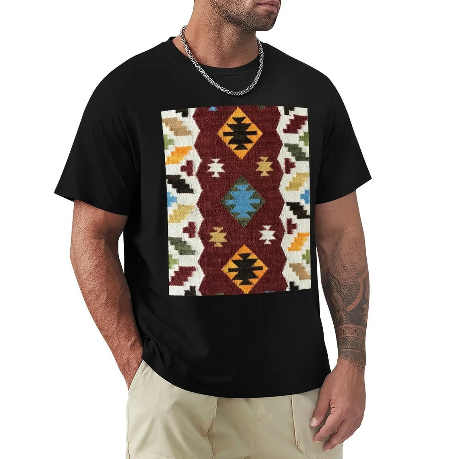 

Bosnian Motif Carpet T-Shirt sweat funny meme t-shirts anime clothes valentines boutique clothes cotton t shirt men