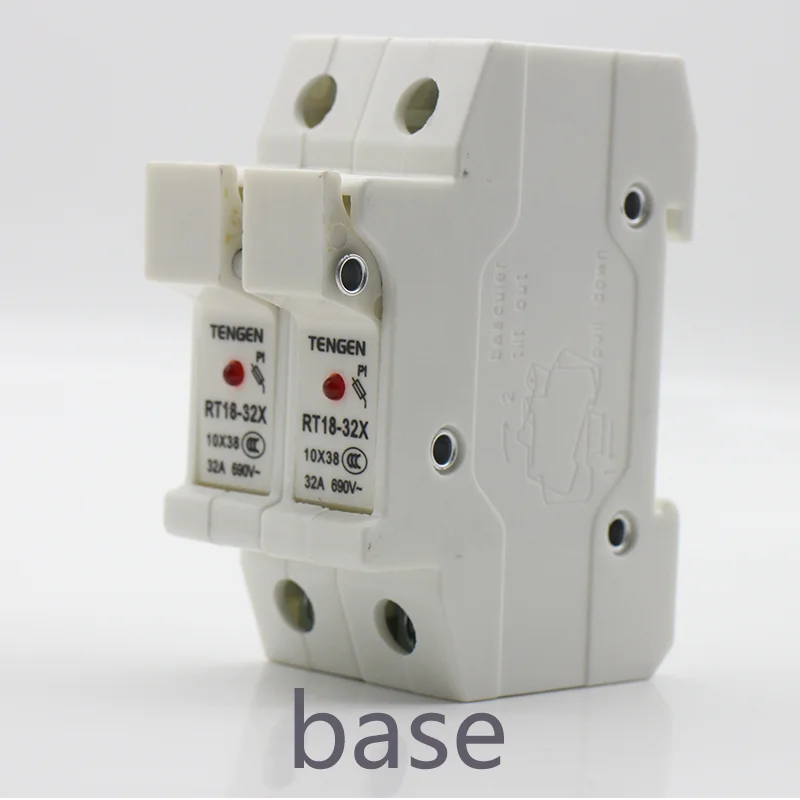 10x38mm RT18-32/20A Ceramic Fuse RT18-32X-2P Base Fuse for Electrical Circuit Protection