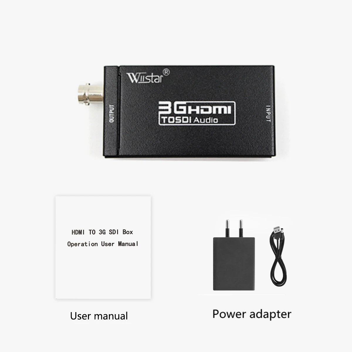 Mini 3G HDMI to SDI Converter Adapter Support HD-SDI / 3G-SDI Signals Showing on HDMI Display with Power Adapter EU/US