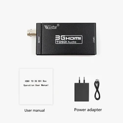 HDMI to SDI Converter Audio Video Adapter 720P 1080P HDMI to BNC Support SD HD 3G-SDI for Home Theater Cinema PC