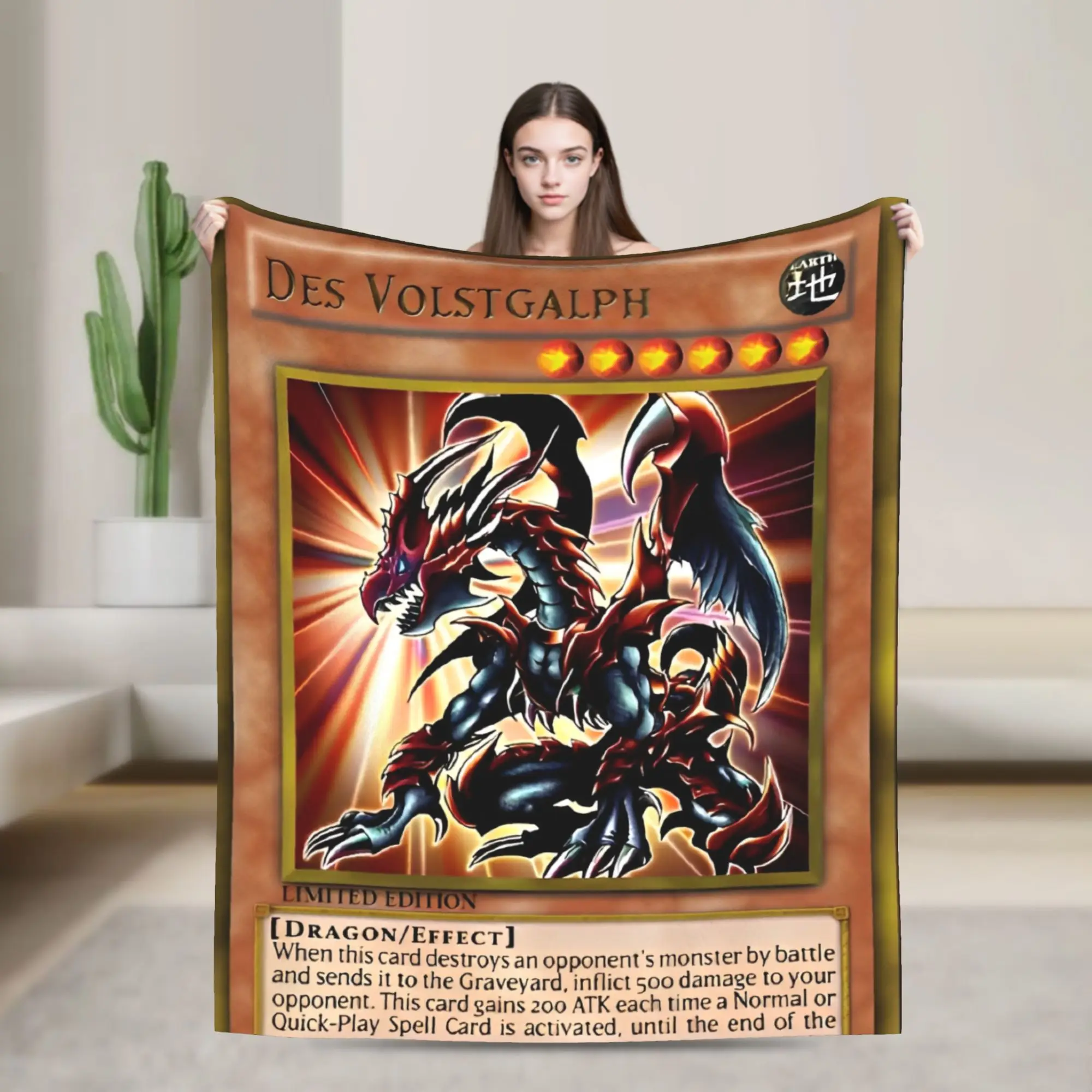 

Yu Gi Oh Card Des Volstgalph Одеяло Коралловый флис Плюшевые мягкие пледы для спальни Диван Спальня Одеяло