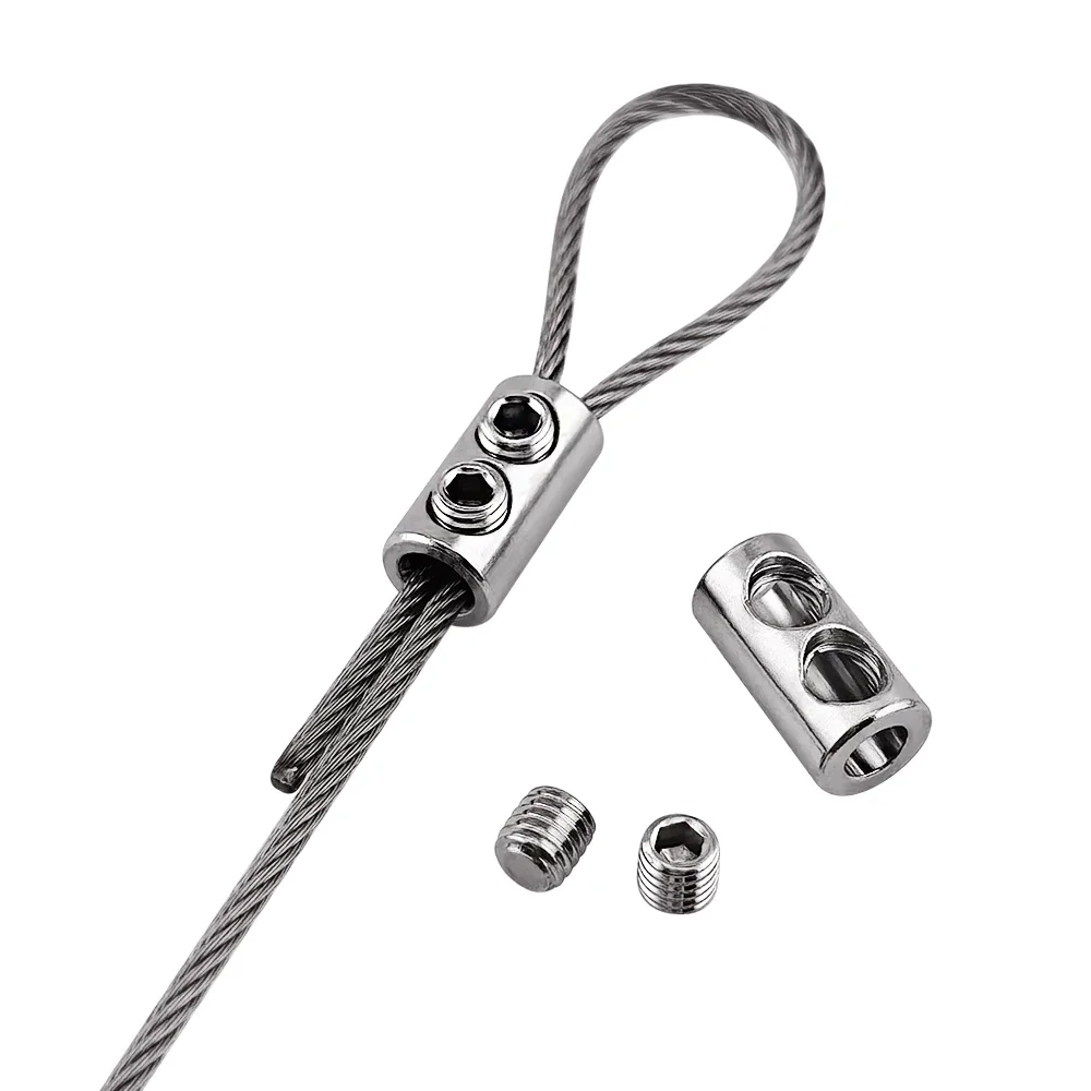 1.5/2/3mm Steel Wire Rope Cable Clamp Metal Copper Clips Stainless Steel Sling Tools Fastening Accessories