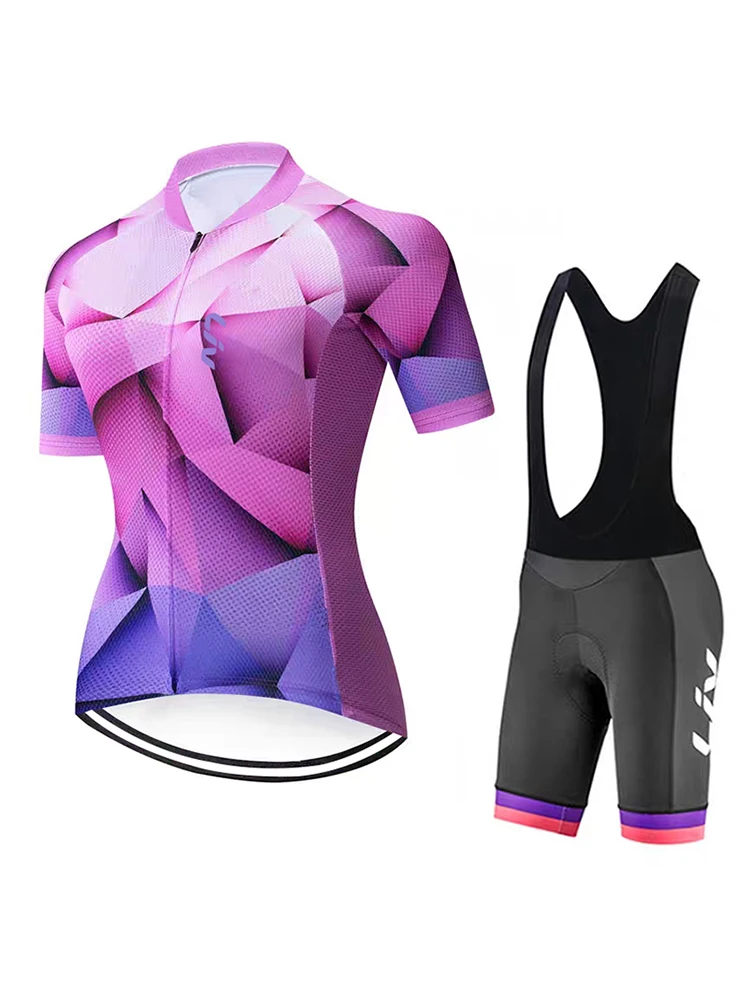 AliExpress NONE LIV women's cycling sportswear set summer road cycling short top road cycling shorts quick drying cycling jersey cycling bib