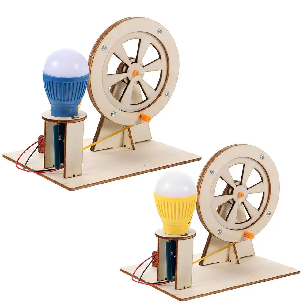 

2 Sets Hand Generator DIY Educational Playthings Crank Electric Science Kit Model Child