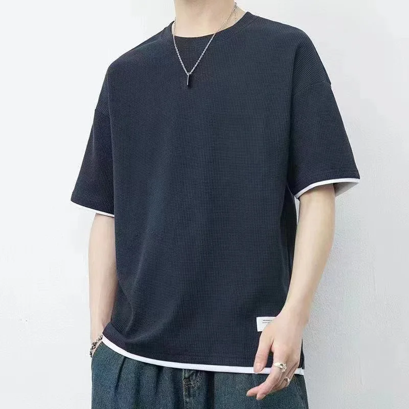 

2024.7.14 new Summer thin men's leisure sports set Fatty, increase code loose five -point sleeve two pieces