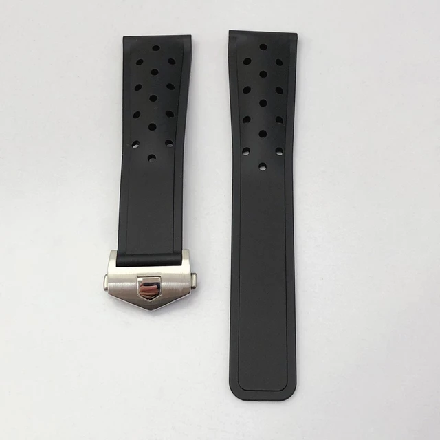 Watchband 22mm 24mm for TAG HEUER MONACO Strap CARRERA FORMULA 1 Rubber Silicone Watch Strap Black Blue