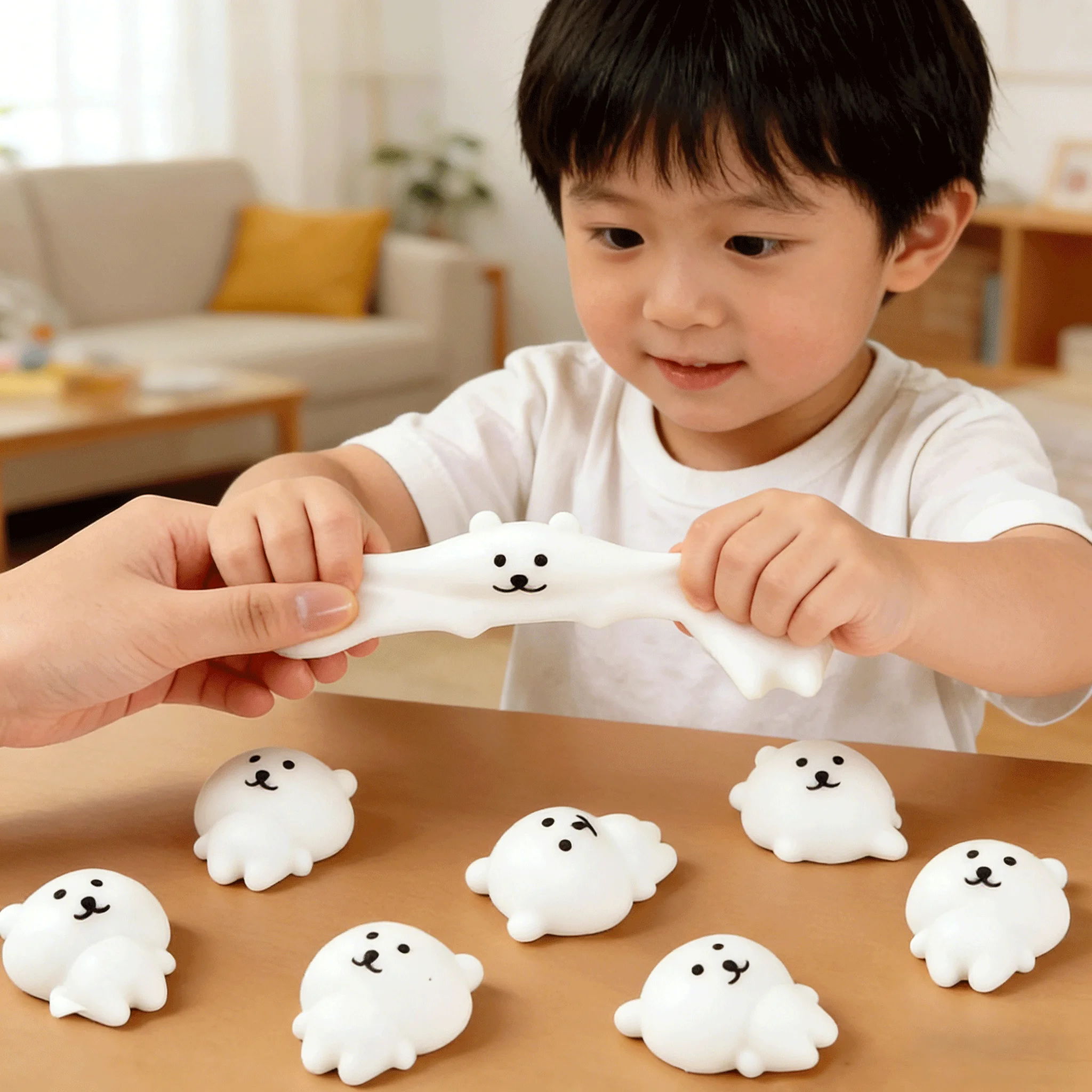 

Мягкая игрушка-антистресс в виде медведя с откидывающимся носом, медленно восстанавливающая форму, для снятия стресса, для детей, в подарок