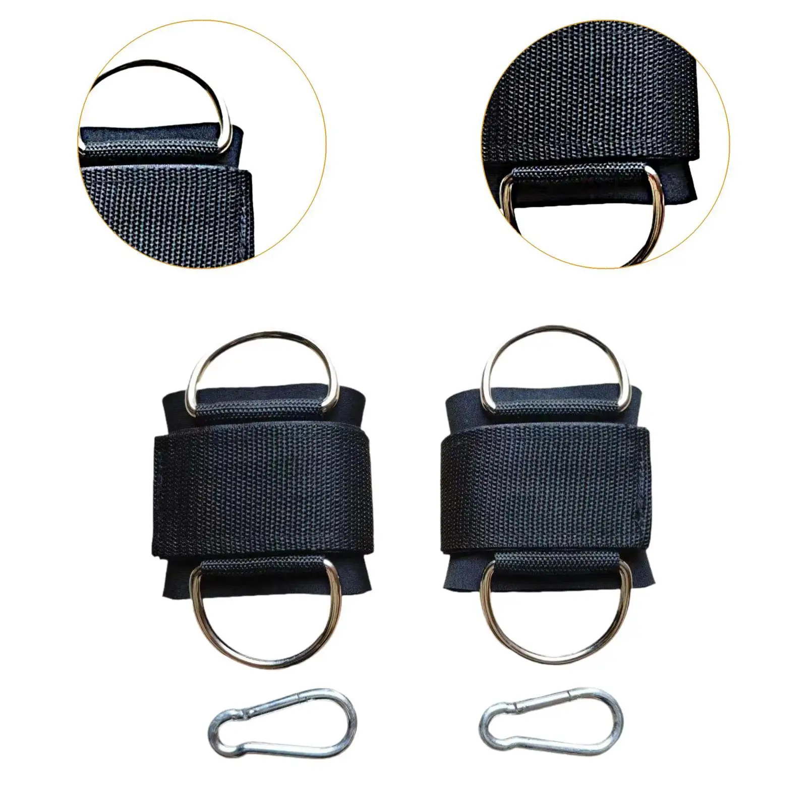 Adjustable Gym Ankle Cuffs with Buckles for Leg Extensions Hip Abductor Strength Training Pulley Attachment