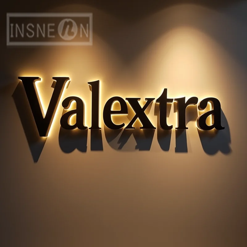 Custom LED Illuminated Backlit 3D Metal Letters For Business Storefront Outdoor Waterproof Advertising Signage