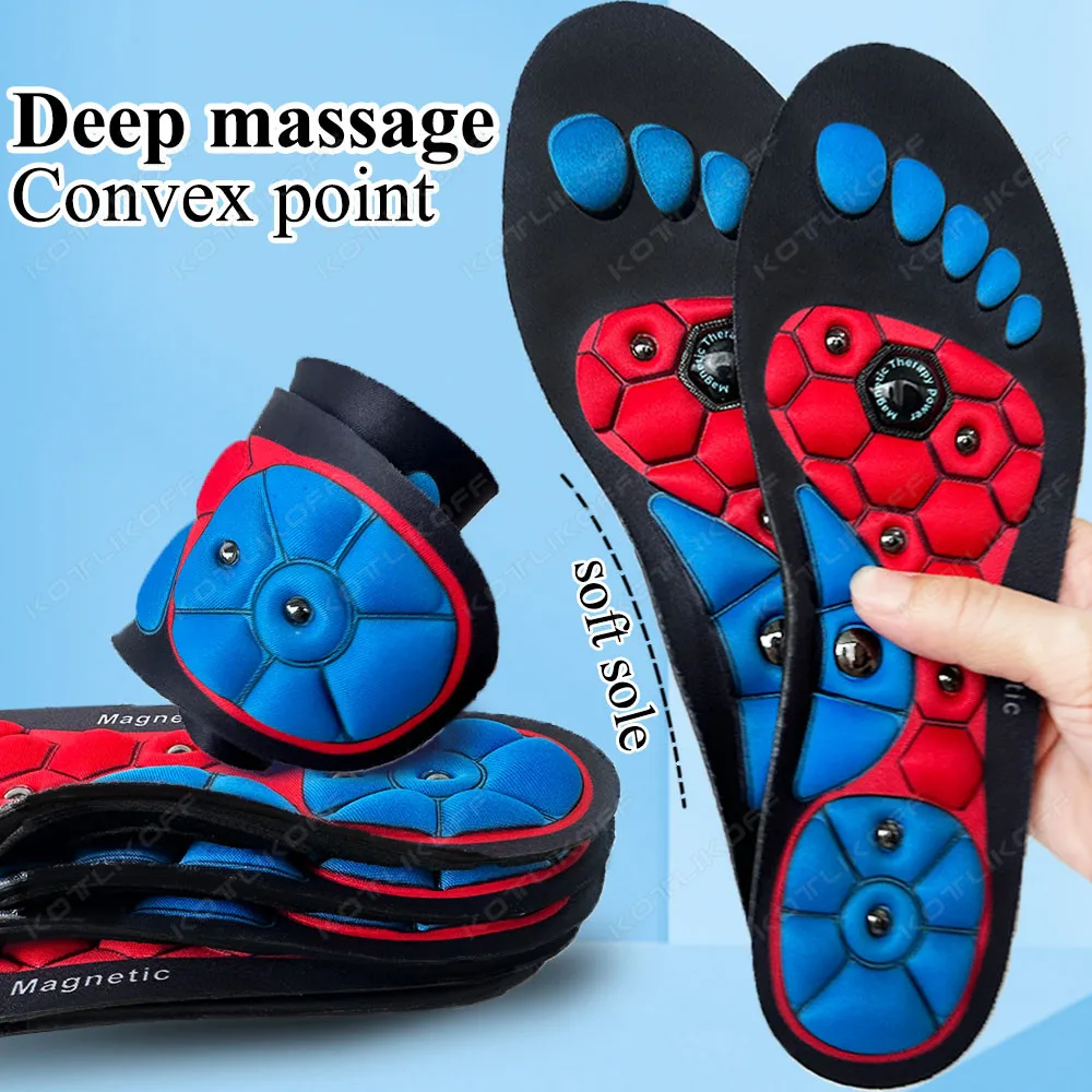 

1 Pair Magnetic Therapy Foot Acupressure Insole Reflexology Pain Relief Health Massager Arch Support Shoes Soles Comfort Inserts