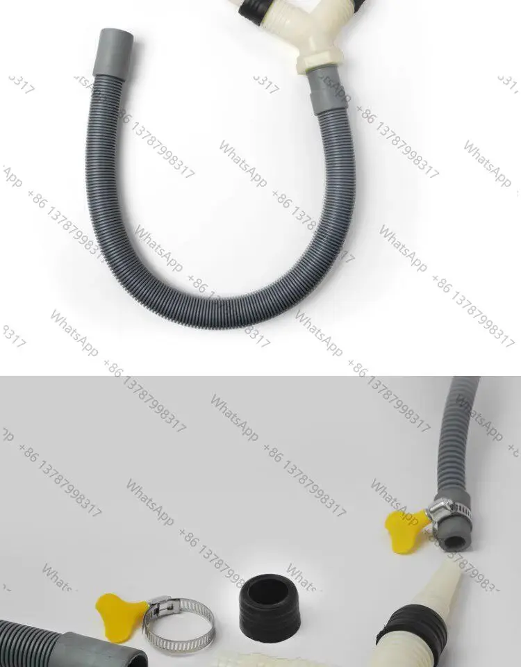 New Drum wave wheel washing machine dryer double inlet and one outlet long drain pipe 0.3m/0.5m/0.7m/1m
