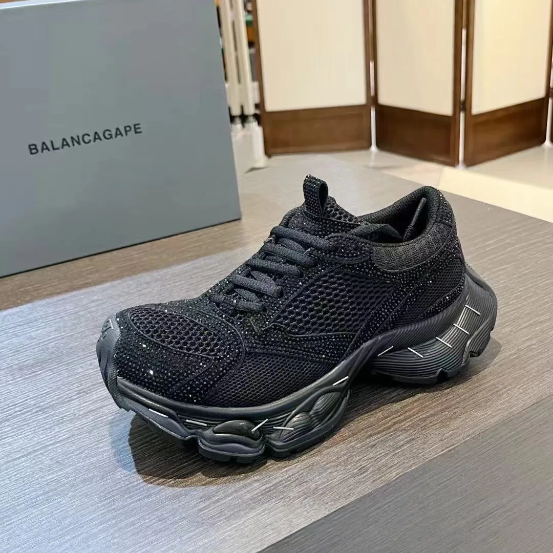 

2025 Новые дизайнерские туфли унисекс на толстом каблуке и платформе Джокер Спортивная обувь больших размеров Роскошная дышащая спортивная обувь для подиума и отдыха.