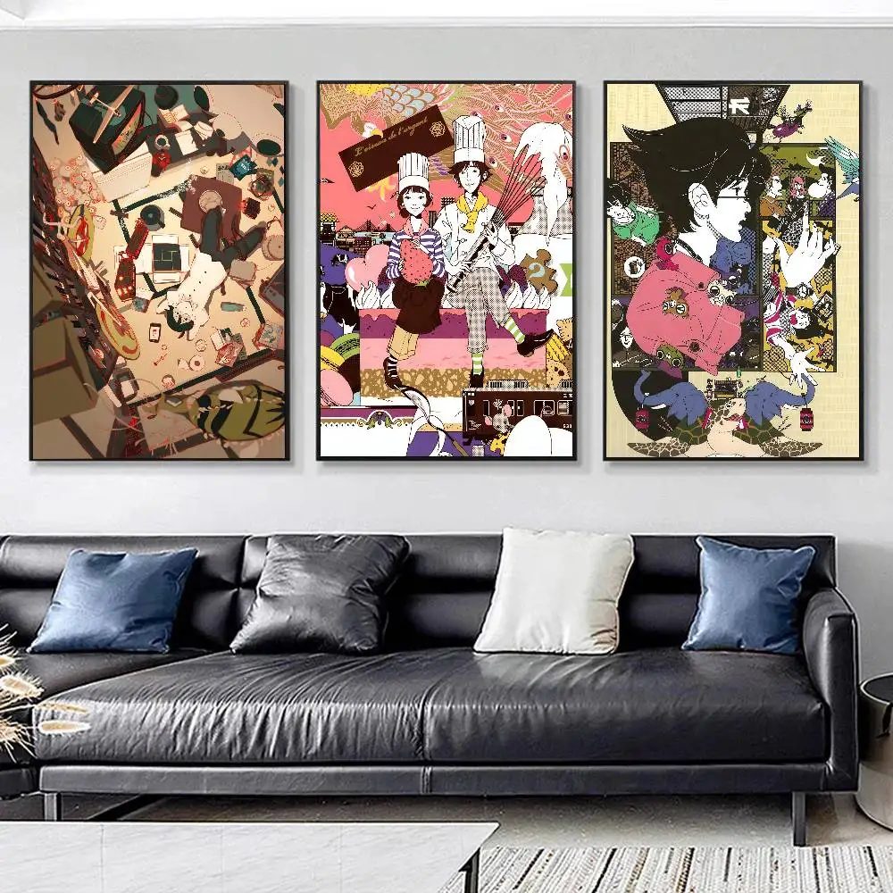 Cartoon Anime The T-Tatami Galaxy Manga Posters HD Print Vintage Wall Art Decor for Home Study Room