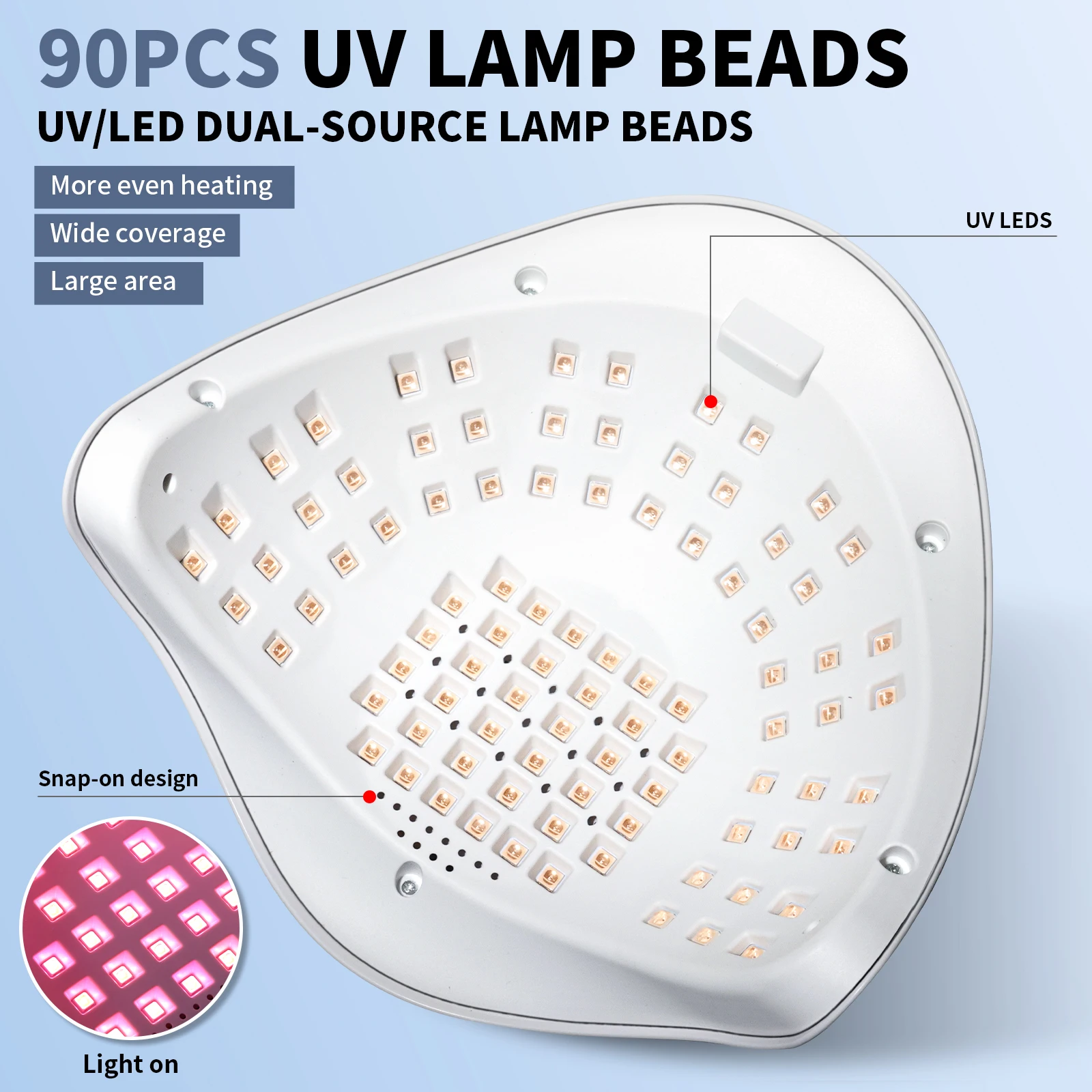 SUN X28 MAX ネイルランプ 90 LED UV ネイルドライヤー プロ仕様 ジェルネイルポリッシュ硬化ライト 4つのタイマーとセンサー付き ネイルサロンツール