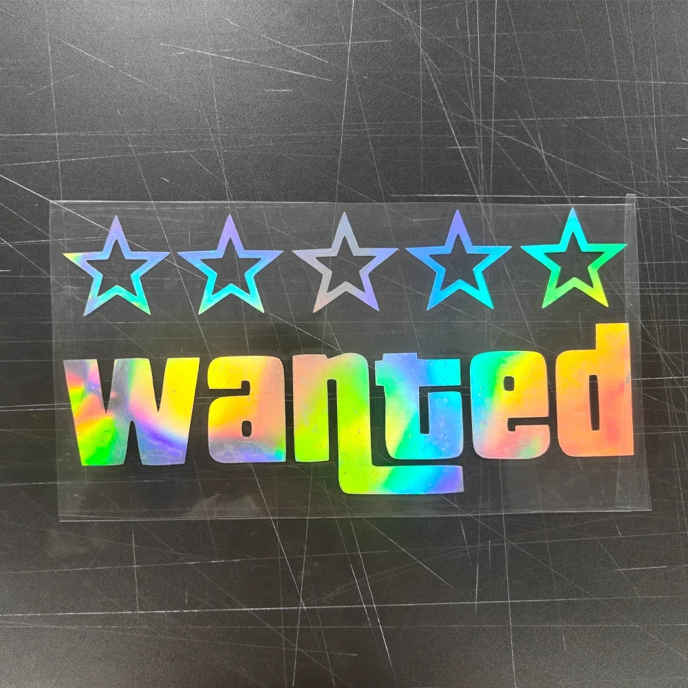 Autoaufkleber „Wanted“ – Laser-Auto-Sticker, lustige Vinylfolien-Aufkleber für Auto-Stoßstangen, Fenster, Motorräder, Laptops, Wände und Zubehör – Detail 5
