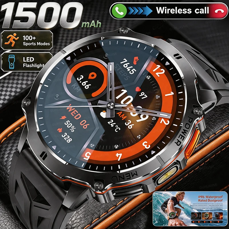 T-RX6 Outdoor Sports Smart Watch 1500mah Large Battery 1.7