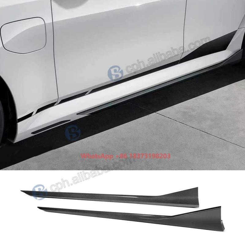

BENSNEES Car Exterior Parts MP Style Dry Carbon Fiber Side Skirt for G90 G99 M5 Side Skirts Carbon
