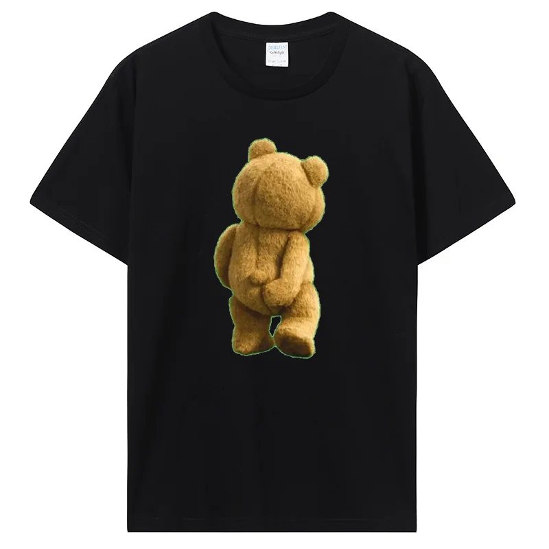 Ted Bear Scratching His Ass T-Shirt Casual Cotton Tops Tees Fitness T Shirt Oversized Unisex Streetwear Tshirt Men's Clothing