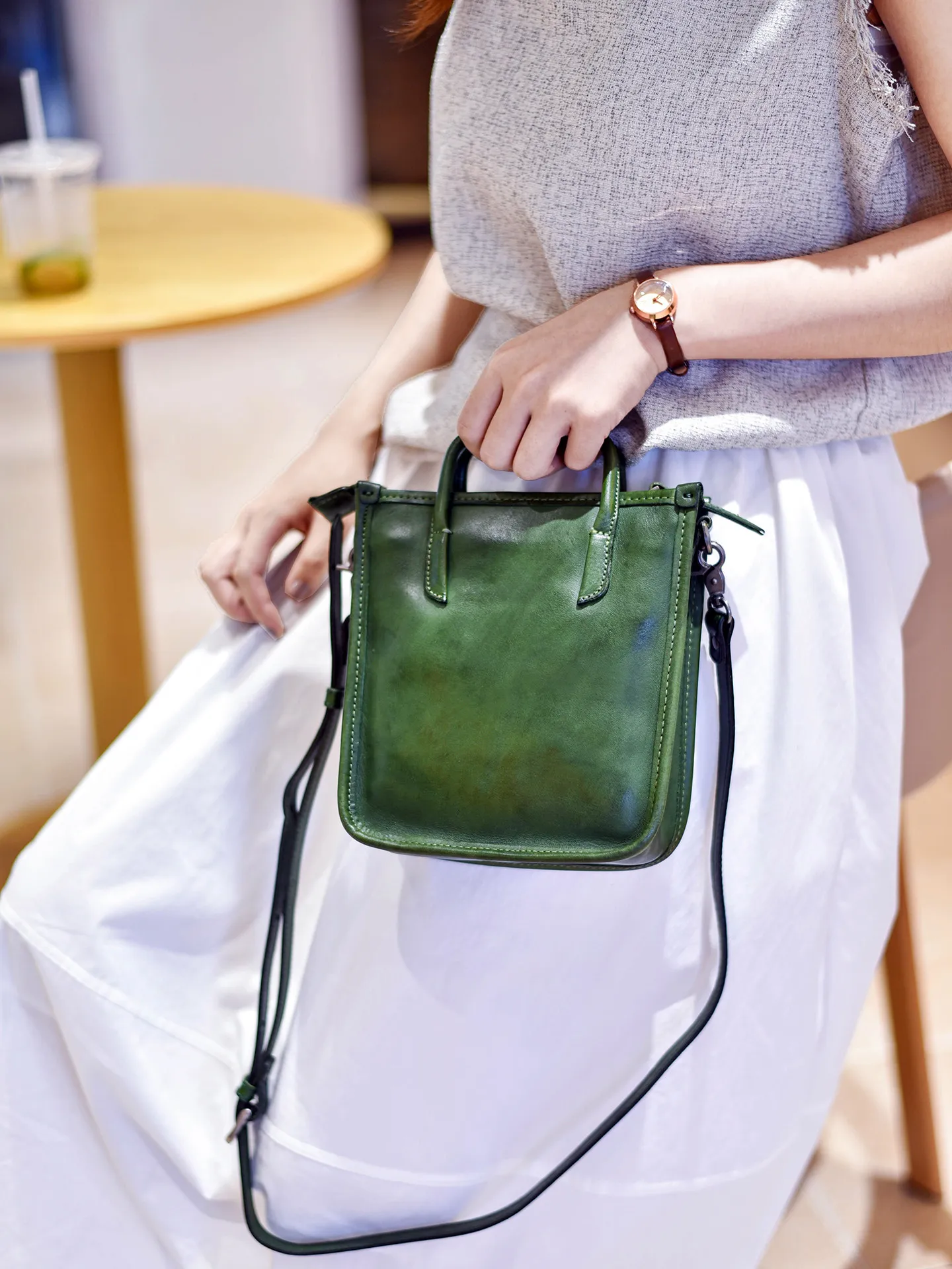 

PNDME simple vintage luxury first layer cowhide women's handbag casual party genuine leather ladies small shoulder crossbody bag