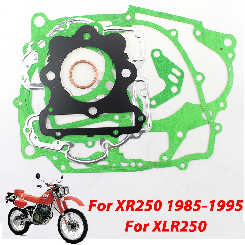 Do Honda XR250 XR 250 1985-1995 XLR250 Zestaw uszczelek pokrywy bloku cylindrów silnika motocyklowego Uszczelka cylindra Pełny zestaw remontowy