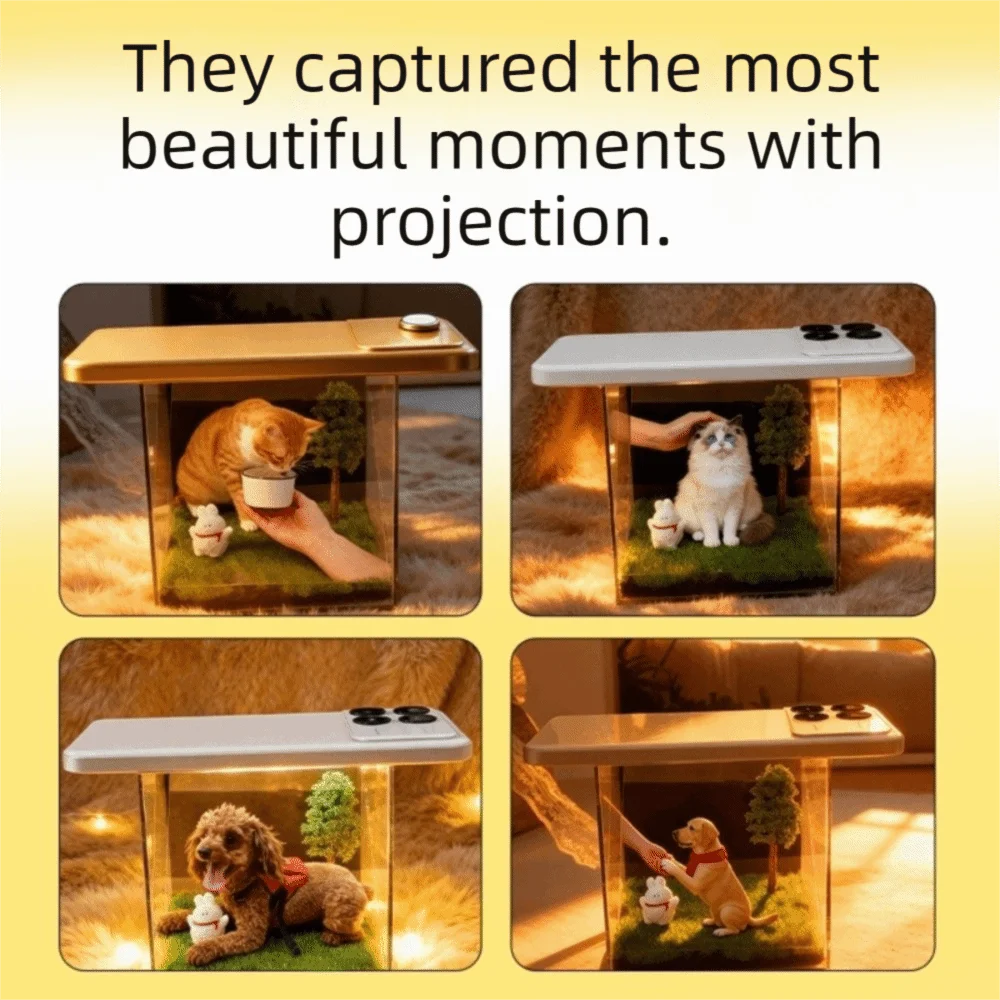 

Acrylic Pet Holographic Projection 3D Holographic Digital Projection Dog Projection Box Memorial Box 3D Pet Projection