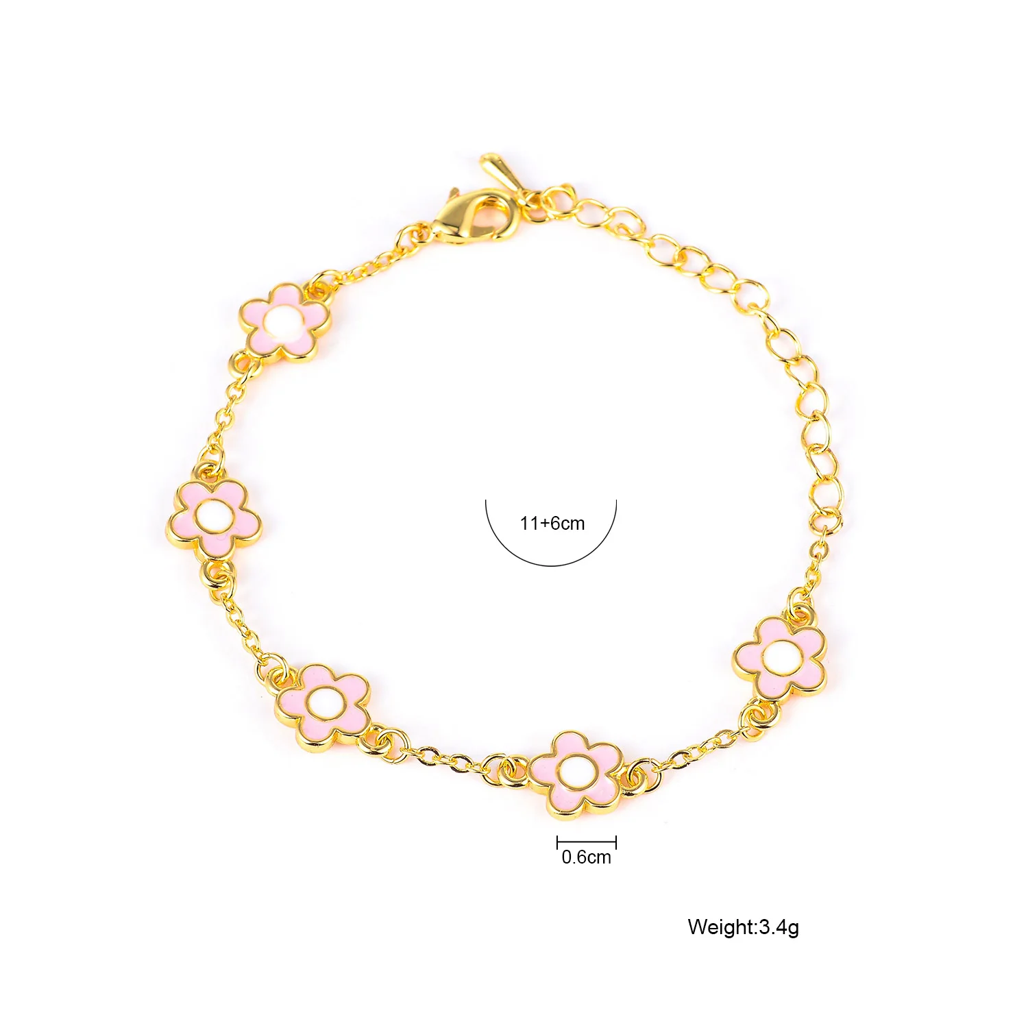 Small Girls Toddler Baby Little Kids Child Gift Chic Sweetness Lovely Flower Bracelet All-Match