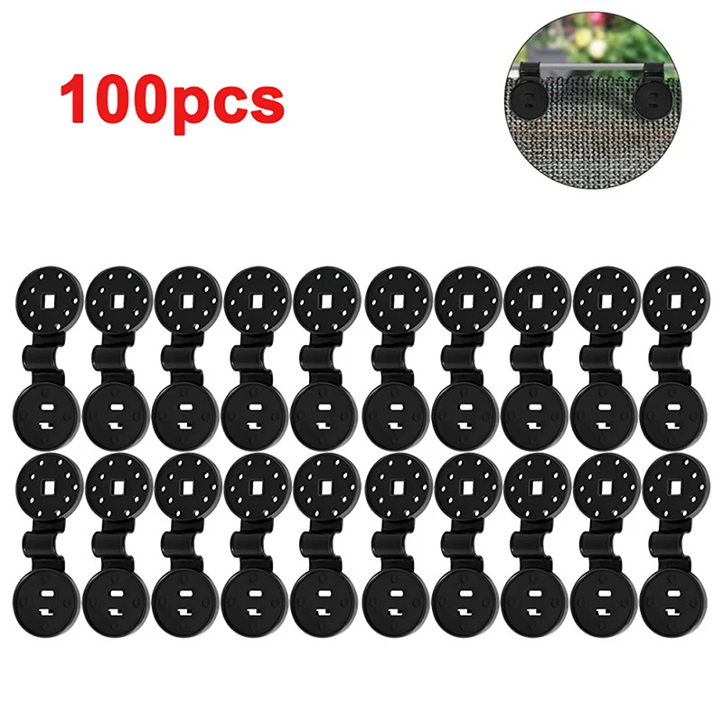 100Pcs Shade Cloth Plastic Clip Sunshade Net Fastener Garden Greenhouse Fly Net Bracket Fixing Clamp Grommet Fence Netting Hook